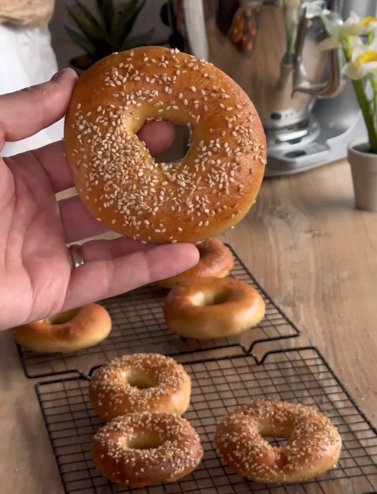Bagels mit Salz-Hefe-Verfahren